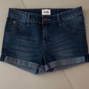 Hudson Jeans Dark Blue Cuffed Denim Shorts